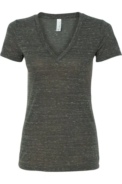 Bella+canvas Womens Jersey Deep V-neck Tee In Multi