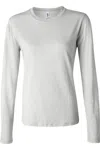 Bella+canvas Womens Jersey Long Sleeve Tee In White