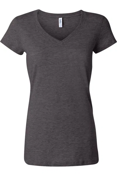 Bella+canvas Womens Jersey V-neck Tee In Gray