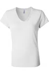 Bella+canvas Womens Jersey V-neck Tee In White