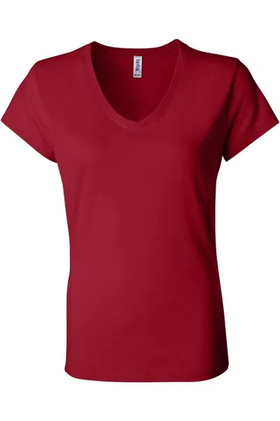 Bella+canvas Womens Jersey V-neck Tee In Brown