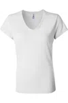 Bella+canvas Womens Jersey V-neck Tee In White