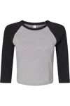 Bella+canvas Women´s Micro Rib 3/4 Raglan Sleeve Baby Tee In Multi