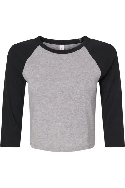 Bella+canvas Women´s Micro Rib 3/4 Raglan Sleeve Baby Tee In Multi