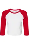 Bella+canvas Women´s Micro Rib 3/4 Raglan Sleeve Baby Tee In Multi