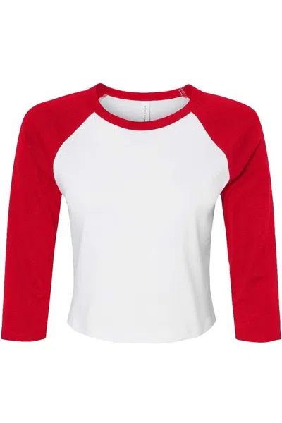Bella+canvas Women´s Micro Rib 3/4 Raglan Sleeve Baby Tee In Multi