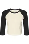 Bella+canvas Women´s Micro Rib 3/4 Raglan Sleeve Baby Tee In Multi