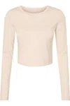 Bella+canvas Women´s Micro Rib Long Sleeve Baby Tee In Beige