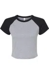 Bella+canvas Women´s Micro Rib Raglan Baby Tee In Multi