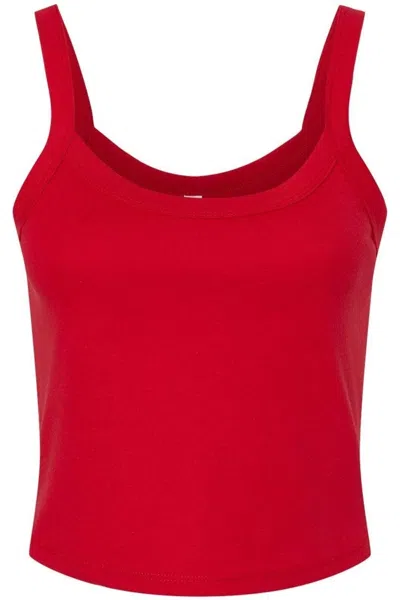 Bella+canvas Women´s Micro Rib Spaghetti Strap Tank In Red