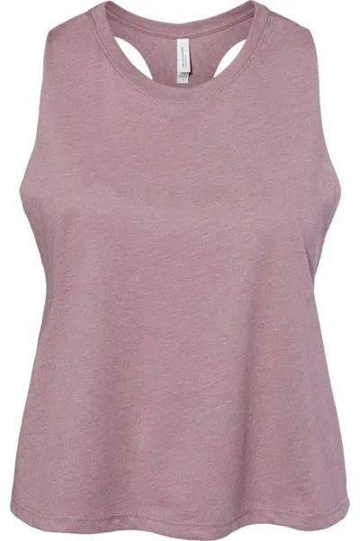 Bella+canvas Women´s Racerback Crop Tank In Purple