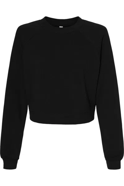 Bella+canvas Women´s Raglan Pullover Fleece In Black