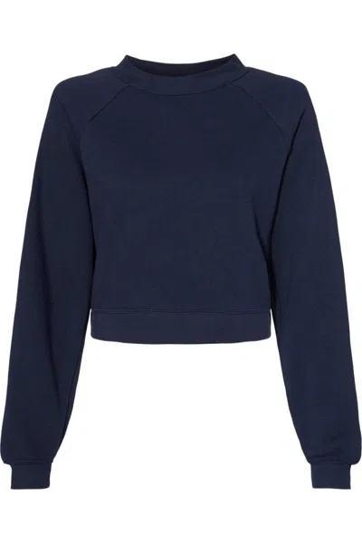 Bella+canvas Women´s Raglan Pullover Fleece In Blue