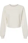 Bella+canvas Women´s Raglan Pullover Fleece In White