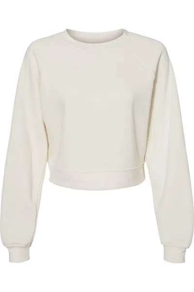 Bella+canvas Women´s Raglan Pullover Fleece In White