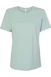 Bella+canvas Womens Relaxed Fit Heather Cvc Tee In Multi