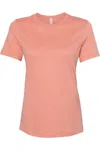 Bella+canvas Womens Relaxed Fit Heather Cvc Tee In Multi