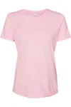 Bella+canvas Womens Relaxed Fit Triblend Tee In Pink