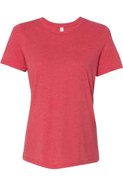 Bella+canvas Womens Relaxed Fit Triblend Tee In Red