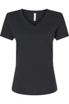 Bella+canvas Women´s Relaxed Heather Cvc V-neck Tee In Multi