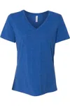 Bella+canvas Women´s Relaxed Triblend Short Sleeve V-neck Tee In Multi