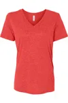 Bella+canvas Women´s Relaxed Triblend Short Sleeve V-neck Tee In Multi
