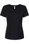 Bella+canvas Womens Relaxed Jersey V-neck Tee In Multi
