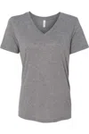 Bella+canvas Women´s Relaxed Triblend Short Sleeve V-neck Tee In Multi