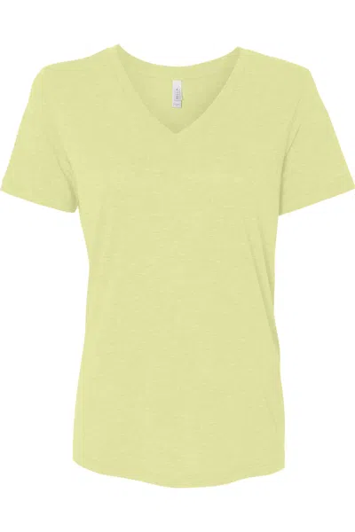 Bella+canvas Women´s Relaxed Triblend Short Sleeve V-neck Tee In Multi