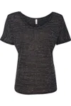 Bella+canvas Womens Slouchy Tee In Black