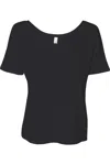 Bella+canvas Womens Slouchy Tee In Black