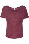 Bella+canvas Womens Slouchy Tee In Red