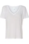 Bella+canvas Womens Slouchy V-neck Tee In White