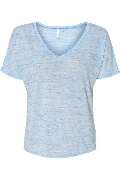 Bella+canvas Womens Slouchy V-neck Tee In Blue