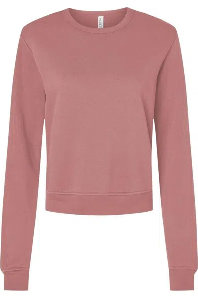 Bella+canvas Women´s Sponge Fleece Classic Crewneck Sweatshirt In Pink