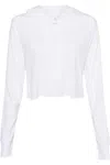 Bella+canvas Womens Triblend Crop Long Sleeve Hoodie In Multi