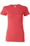 Bella+canvas Womens Triblend Deep V-neck Tee In Animal Print