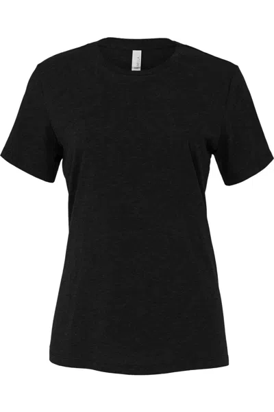 Bella+canvas Bella + Canvas Womens/ladies Heather Jersey Relaxed Fit T-shirt In Black