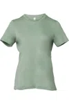 Bella+canvas Bella + Canvas Womens/ladies Heather Jersey Relaxed Fit T-shirt In Green