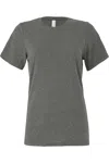 Bella+canvas Bella + Canvas Womens/ladies Heather Jersey Relaxed Fit T-shirt In Grey