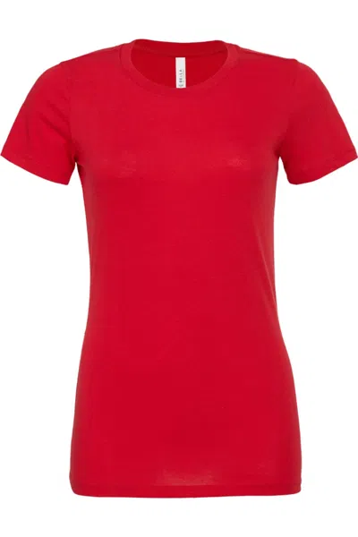 Bella+canvas Bella + Canvas Womens/ladies Jersey Short-sleeved T-shirt In Red