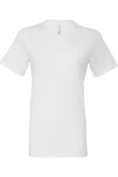 Bella+canvas Bella + Canvas Womens/ladies Jersey Short-sleeved T-shirt In White