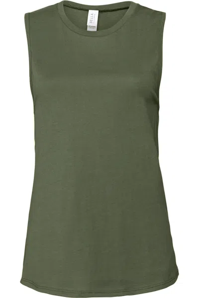 Bella+canvas Bella + Canvas Womens/ladies Muscle Jersey Tank Top In Green