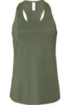 Bella+canvas Bella + Canvas Womens/ladies Racerback Tank Top In Green