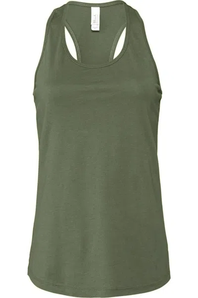 Bella+canvas Bella + Canvas Womens/ladies Racerback Tank Top In Green