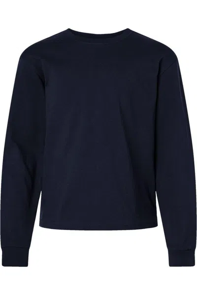 Bella+canvas Kids' Youth 6oz. Heavyweight Long Sleeve Tee In White