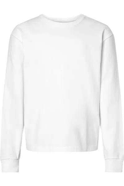 Bella+canvas Kids' Youth 6oz. Heavyweight Long Sleeve Tee In White