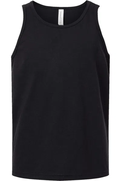 Bella+canvas Kids' Youth Heather Cvc Tank In Black