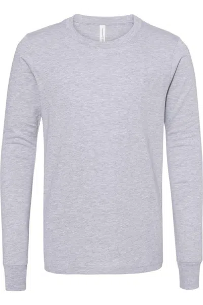 Bella+canvas Kids' Youth Jersey Long Sleeve Tee In Gray