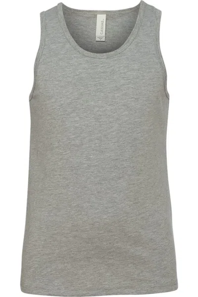 Bella+canvas Kids' Youth Jersey Tank In Gray